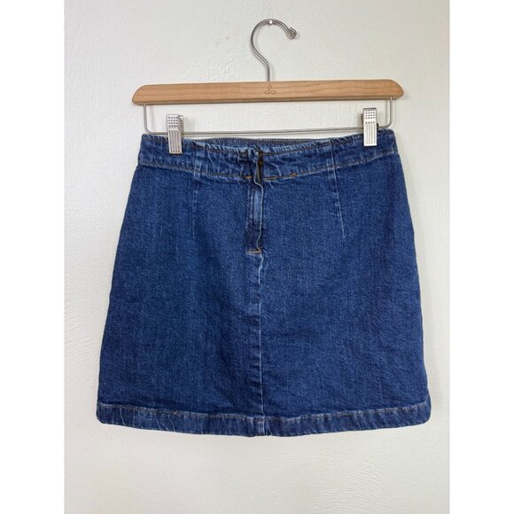 Reformation Womens Salinas‎ Blue Freda High Rise Denim Mini Skirt Size 26 Spring - Picture 3 of 9